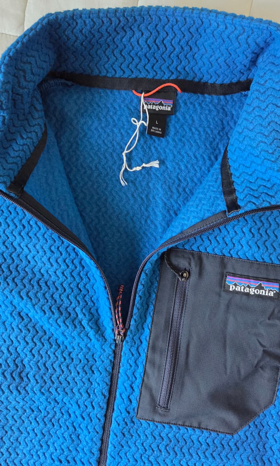 파타고니아 R1 에어 집넥 풀오버 엔드리스 블루 색상 L 사이즈 상품이미지4