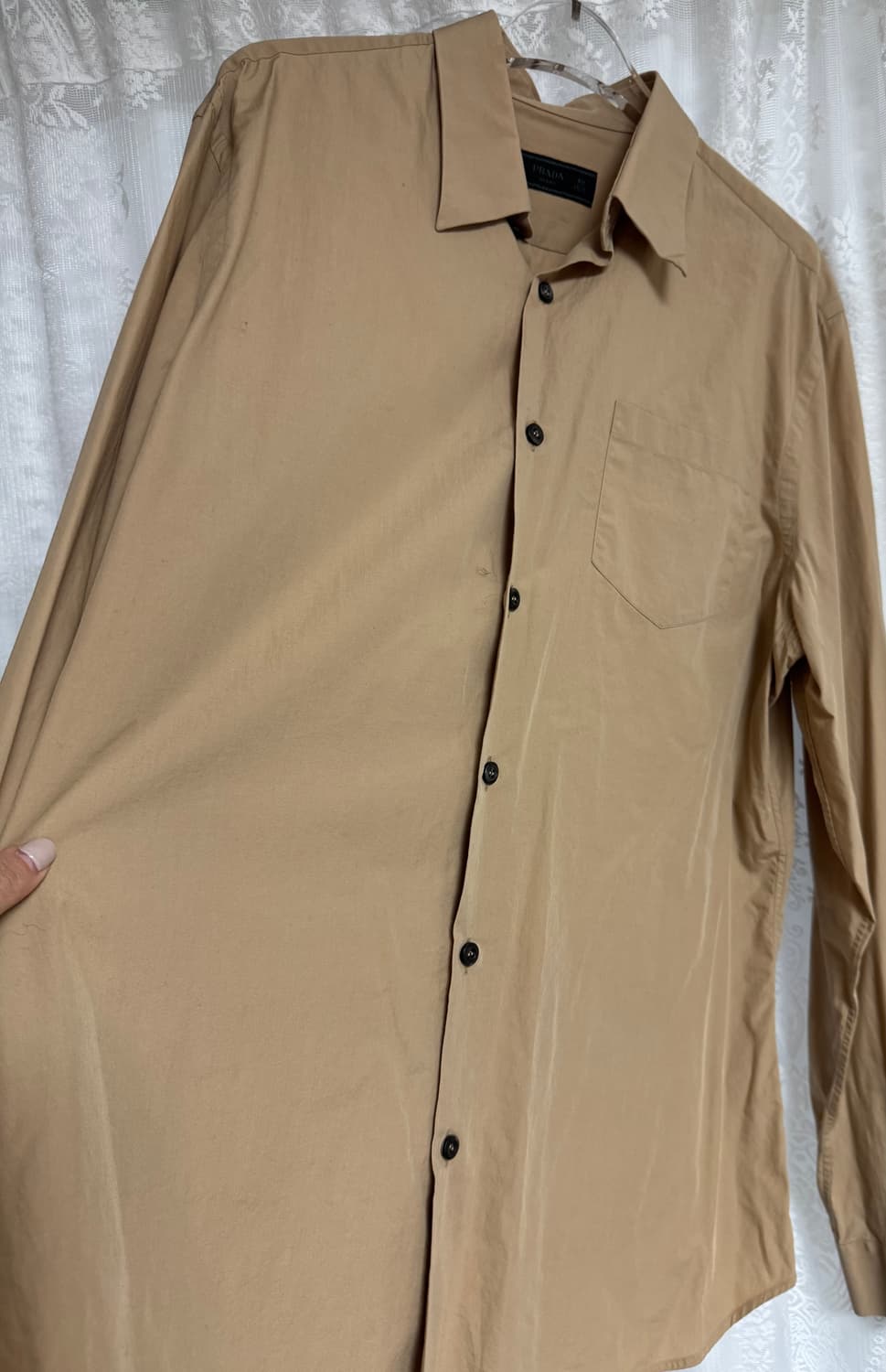 (정품) 프라다 남방 셔츠 베이지 상품이미지2