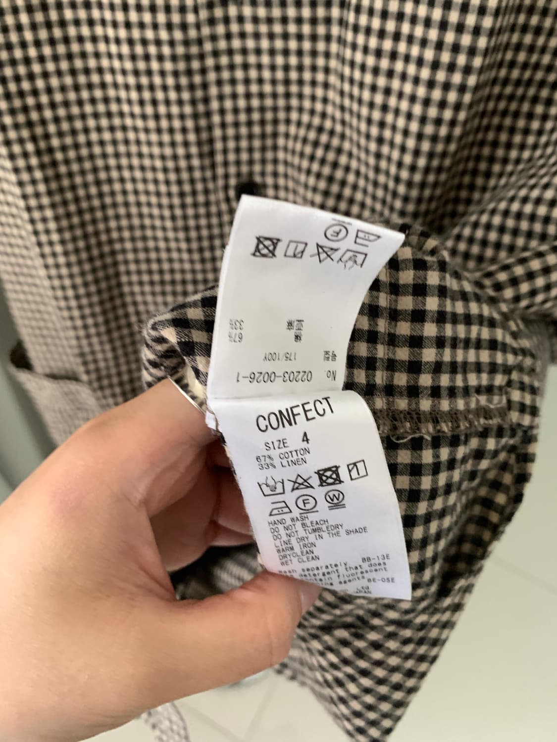 Nest Robe Confect 네스트 로브 컨팩트 린넨 체크 셔츠 상품이미지3