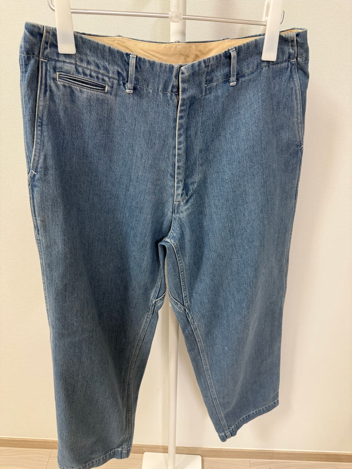 나나미카 와이드 데님 팬츠 인디고 블리치 34사이즈 상품이미지2