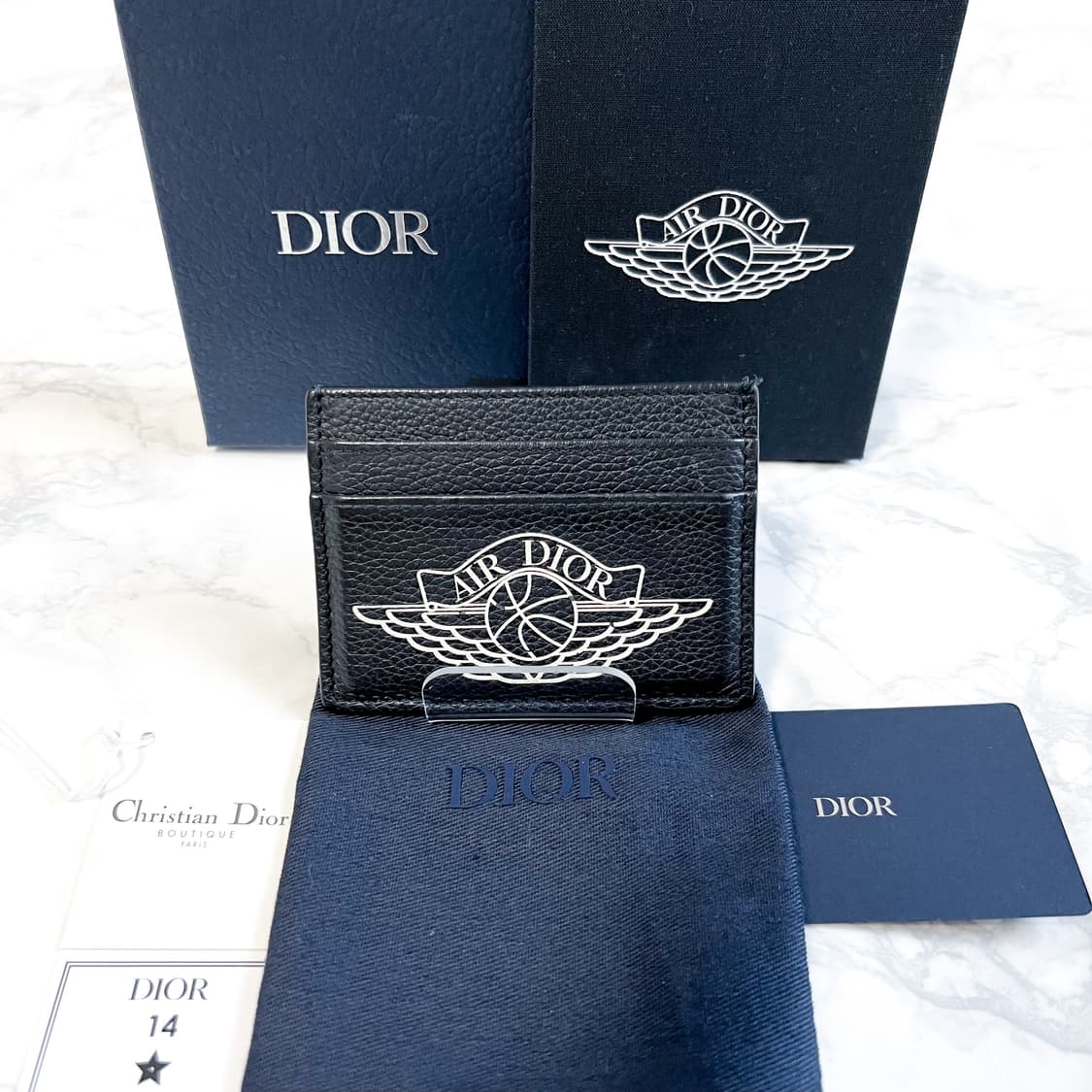 디올 X 에어 조던 윙스 카드지갑 블루 멀티 상품이미지1