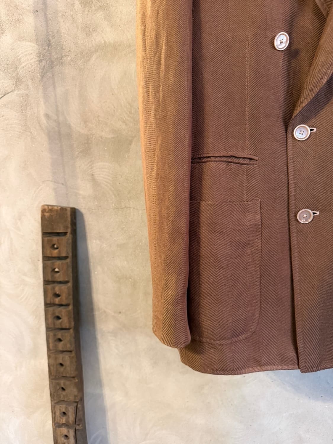 HALSTON 리넨 실크 더블 브레스티드 자켓 100~103 상품이미지5