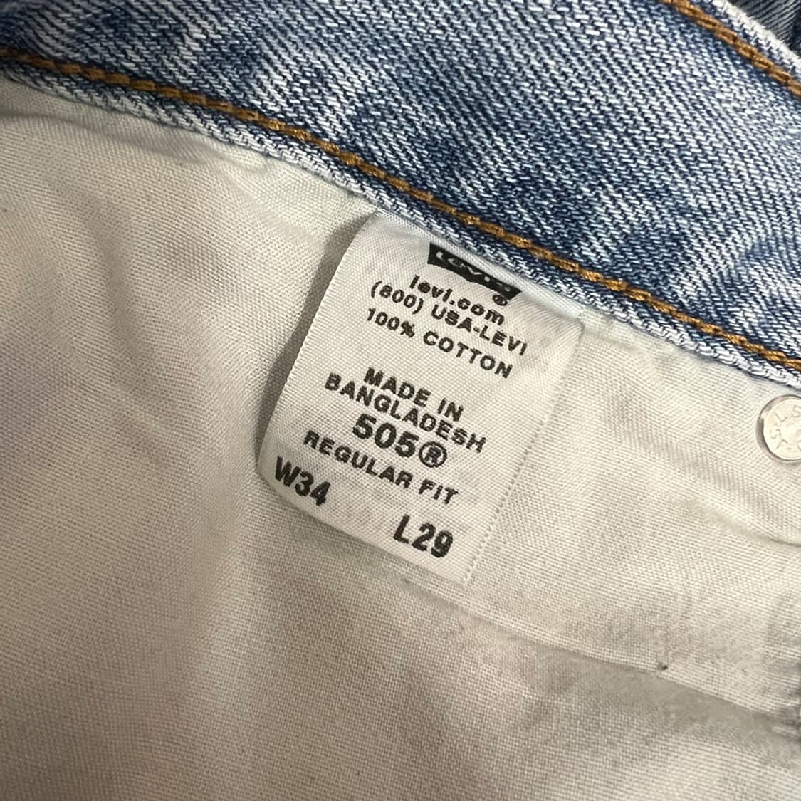 00s 리바이스 505 레귤러핏 연청 데님 팬츠 청바지 34 상품이미지6