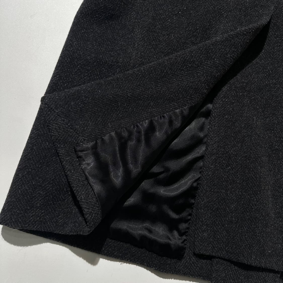 마에스트로 울 헤링본 더블 롱코트 상품이미지7