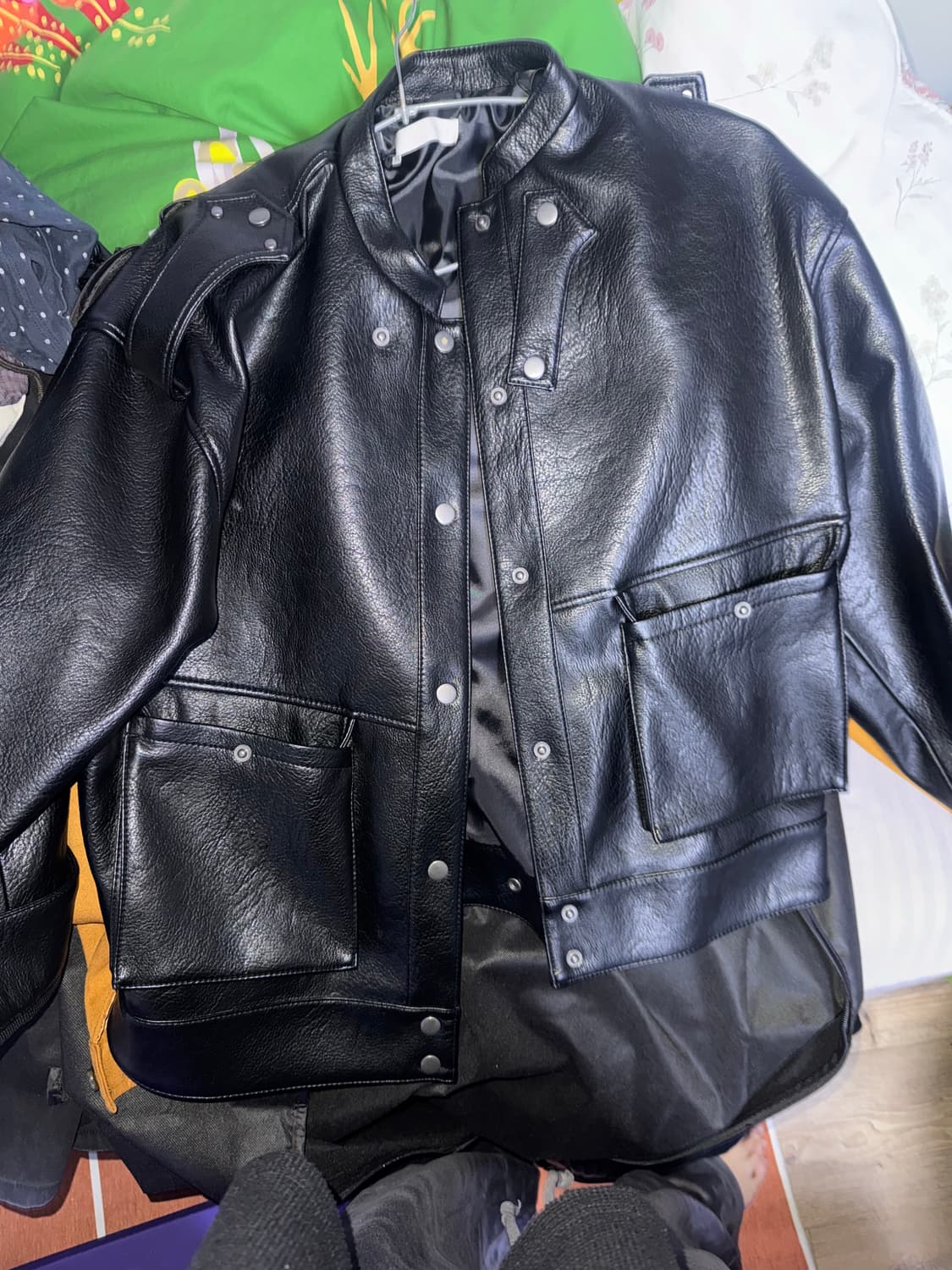 0104 공일공사 VEGAN LEATHER EPAULET JUMPER 상품이미지7