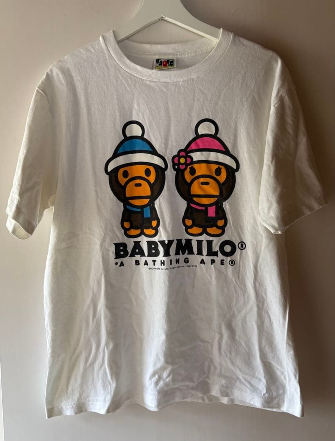 베이프 베이비 마일로 & 리사 윈터 티셔츠 화이트 상품이미지1