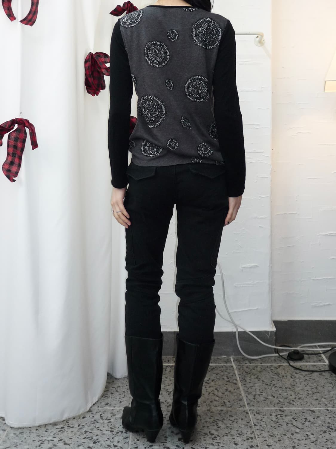 folded hem charcoal long sleeveless 상품이미지4