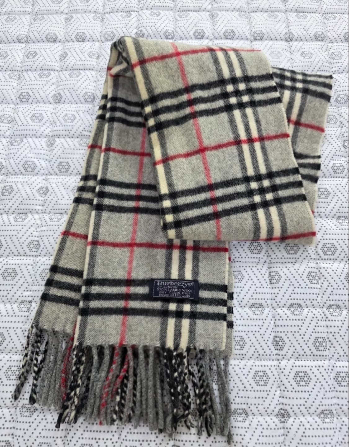 버버리 그레이 체크 램스울 머플러 상품이미지2