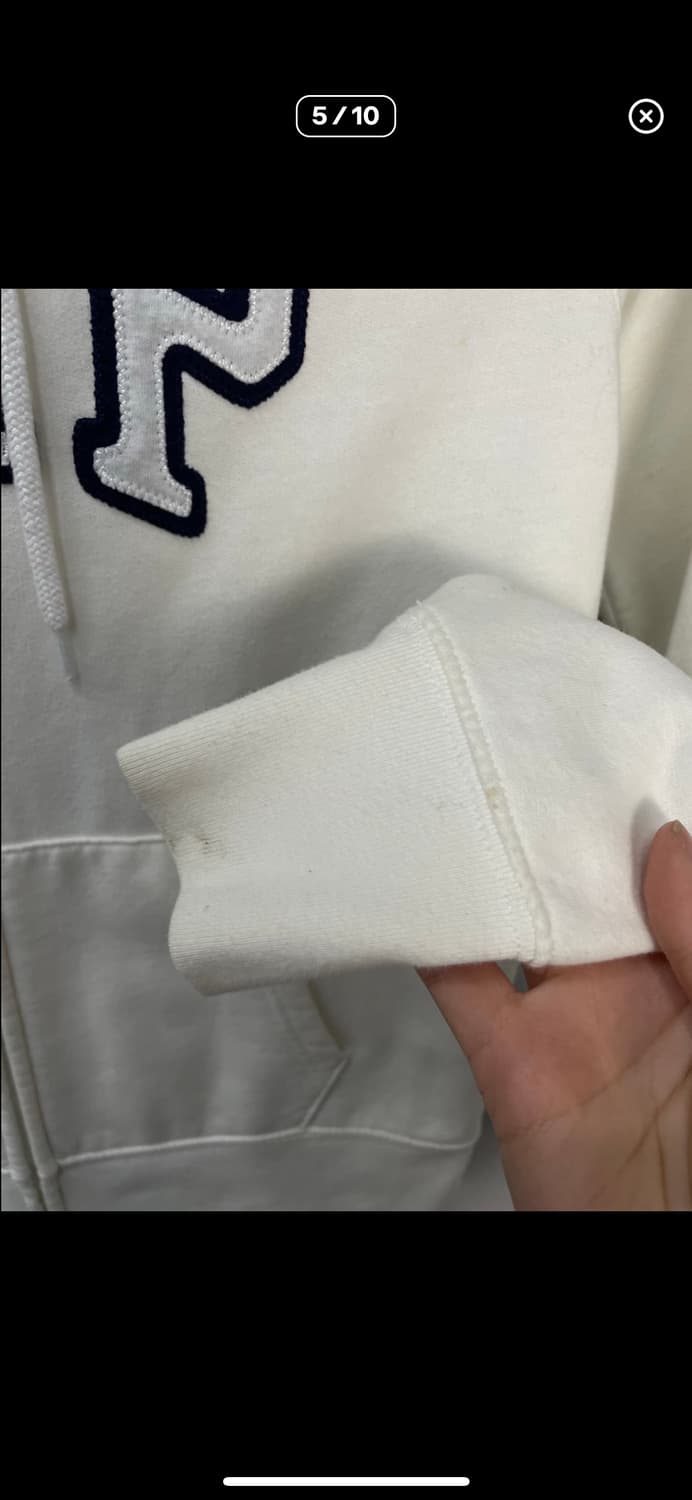 갭 로고 화이트 후드집업 A3255 상품이미지5