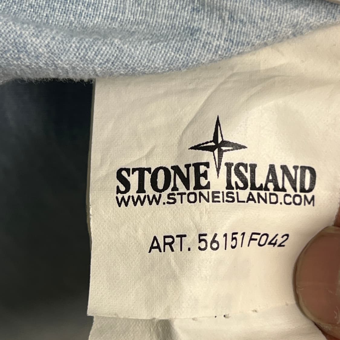 스톤아일랜드 연청 데님 셔츠 S 상품이미지8
