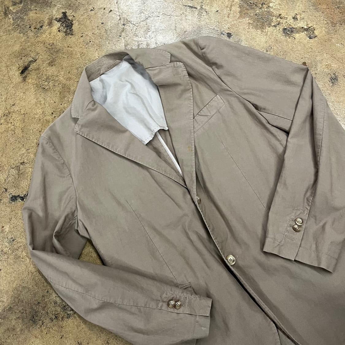 [정품/52] 헨리코튼 베이지색 면 재킷 b19 상품이미지1