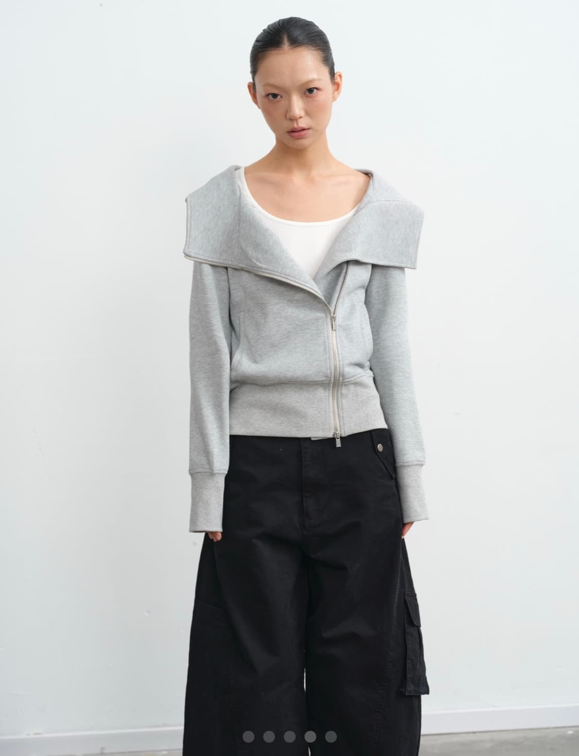 LINY LIBERTY Slim Fit 후드집업 (grey) 상품이미지2