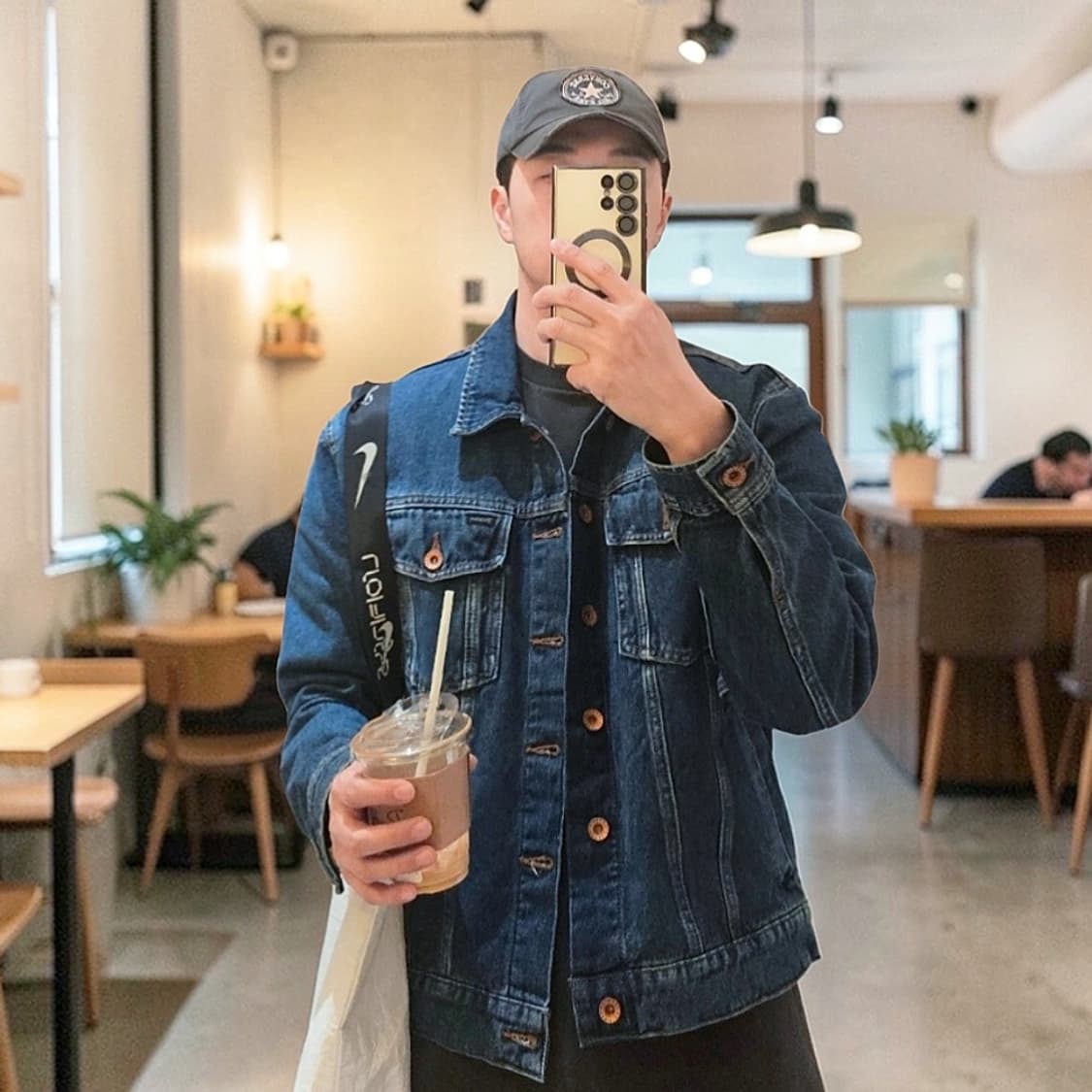 새제품M) 브릭스톤 케이블 데님 트러커 자켓 인디고 블루 상품이미지1