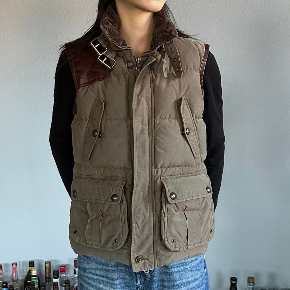 [S]폴로 랄프로렌 레더 푸퍼 헌팅 베스트 상품이미지3