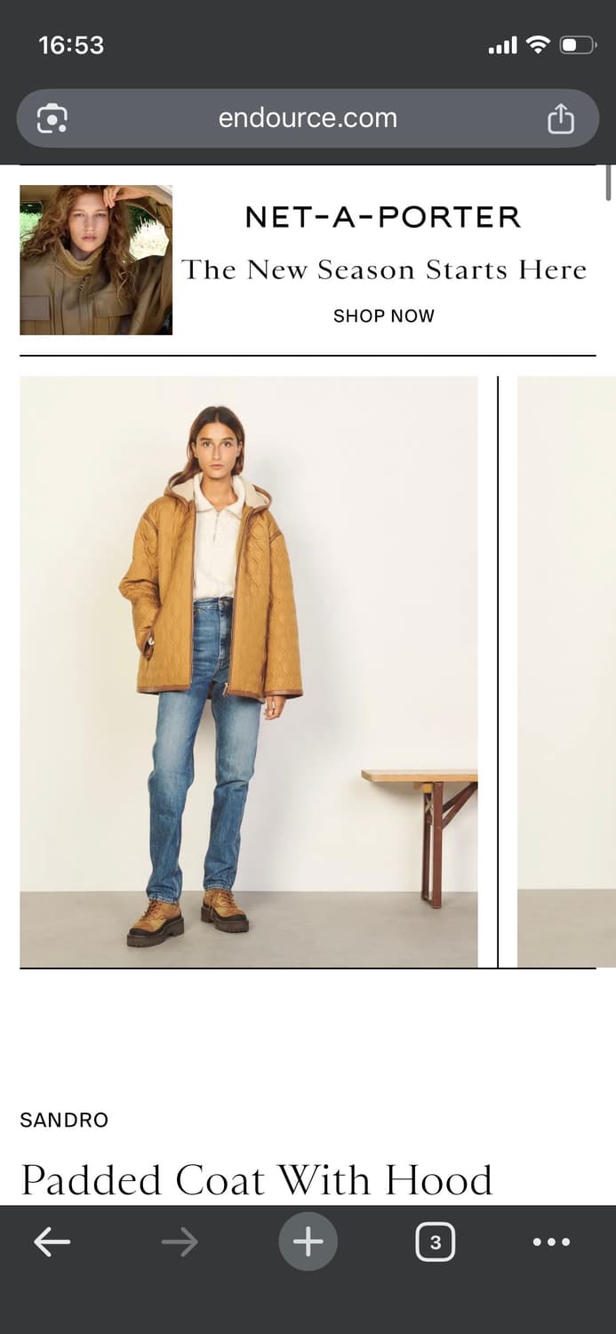 [34]산드로 퀼팅 후드 점퍼 상품이미지6