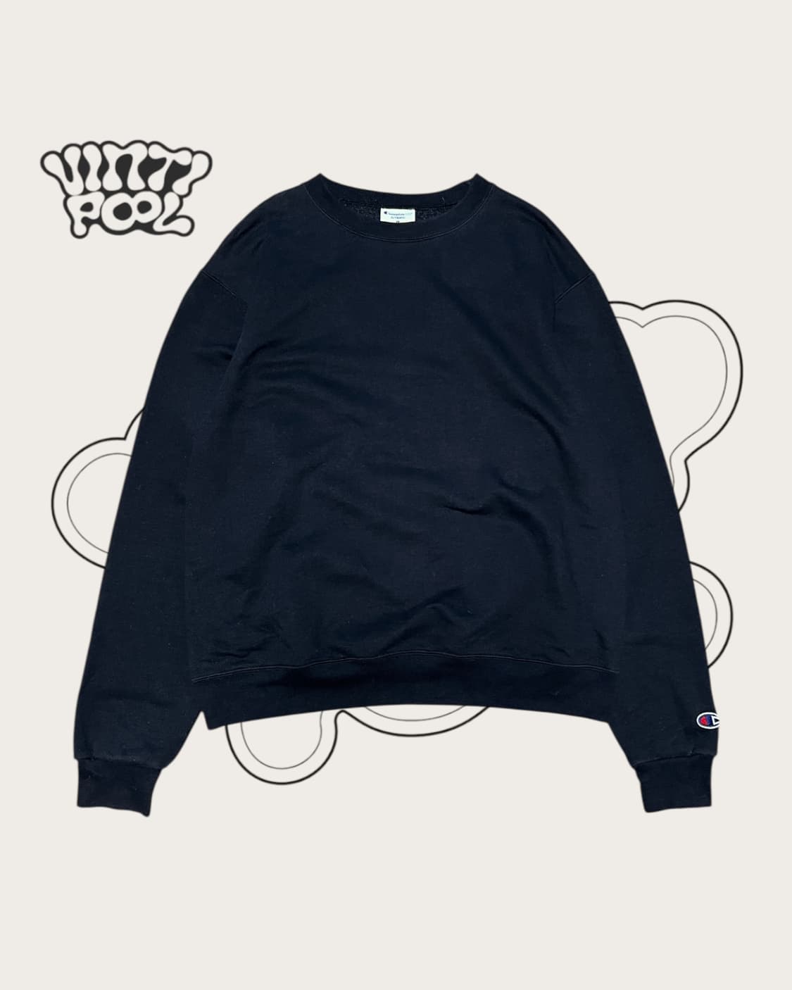 챔피온 기모 맨투맨 L 블랙 상품이미지1