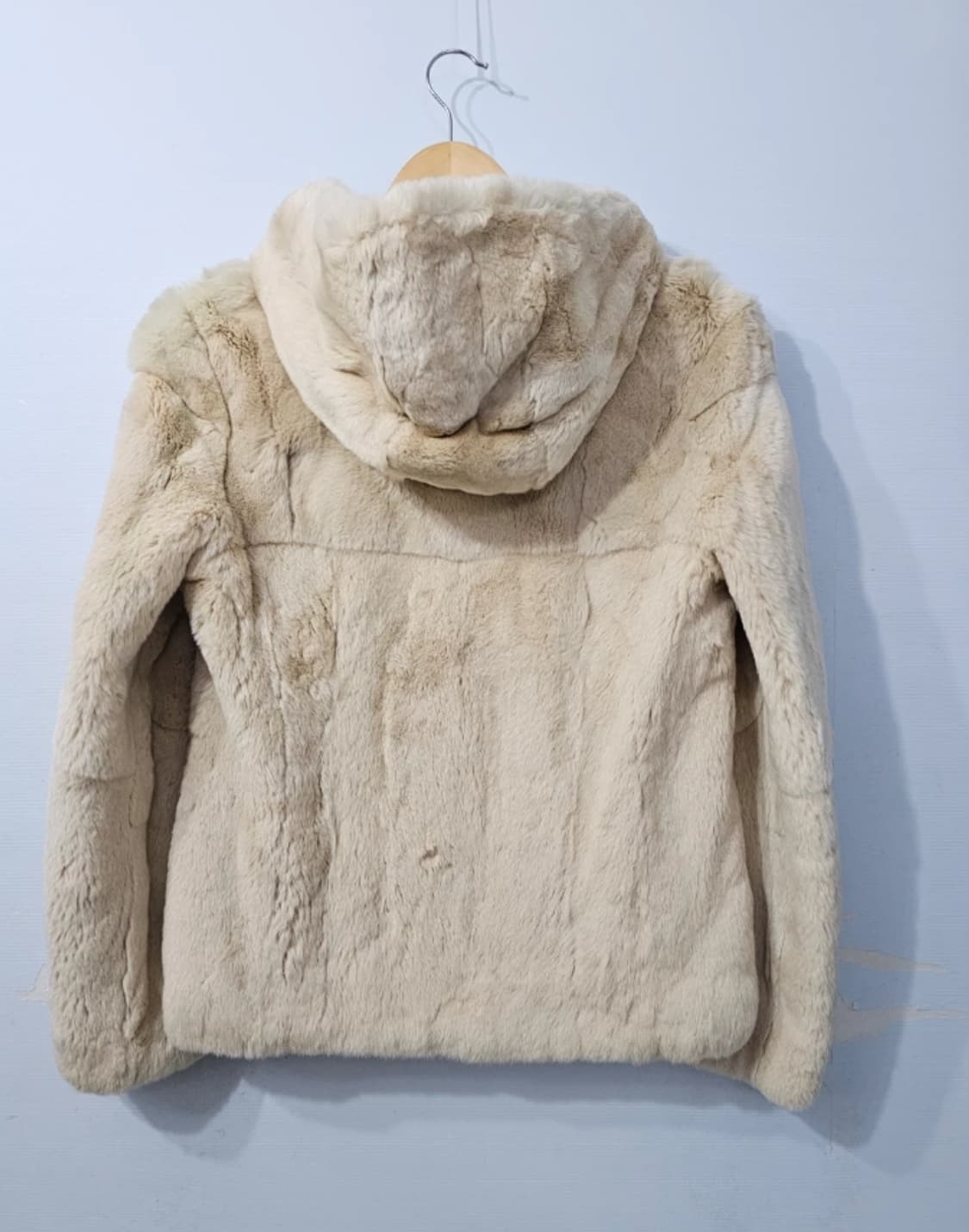 한섬 시스템 SYSTEM 렉스 래빗 후드 퍼 자켓 아이보리 상품이미지7