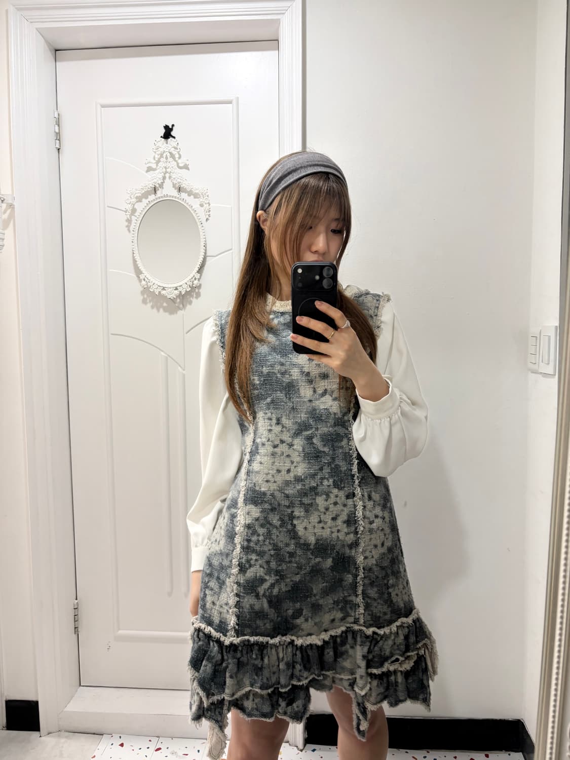 floral distressed dress 상품이미지4