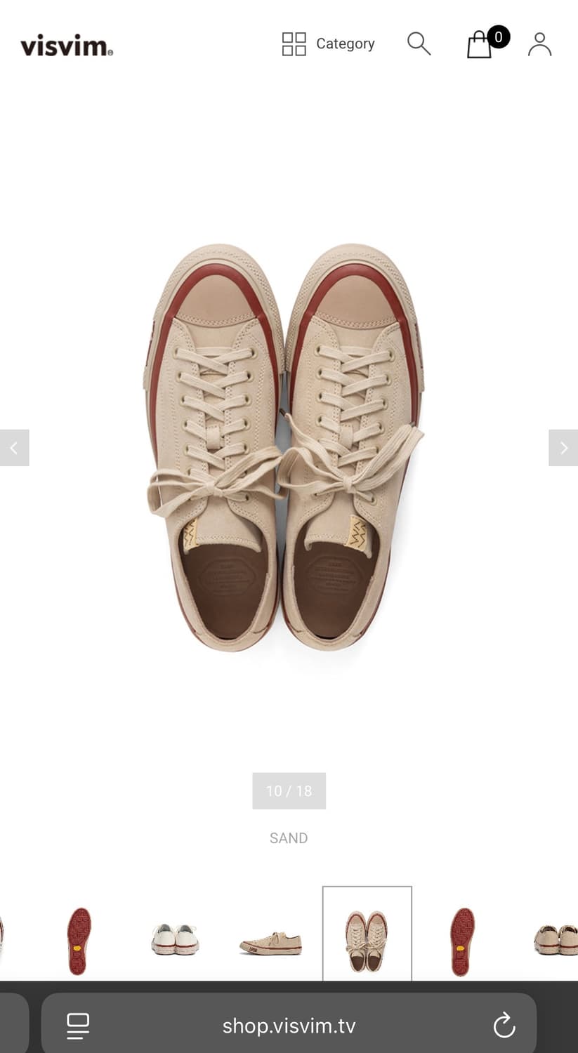 [새상품] 비즈빔 visvim 스캐그웨이 스웨이드 샌드 10.5 상품이미지2