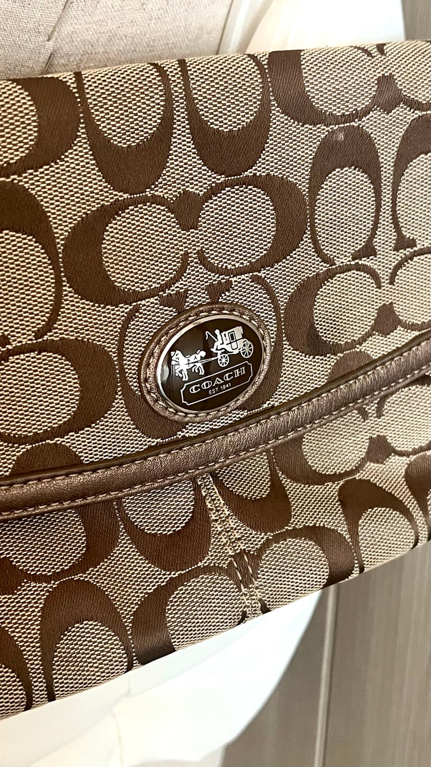 90s coach 코치 시그니처 브라운 숄더백 상품이미지4