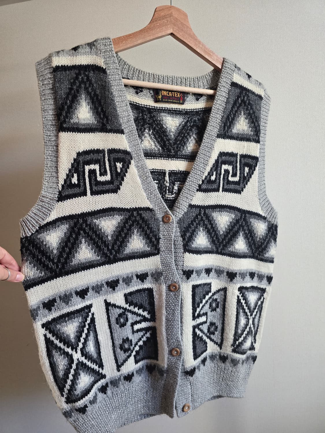 INCA-TEX 페루 알파카100% 잉카패턴 니트 상품이미지4