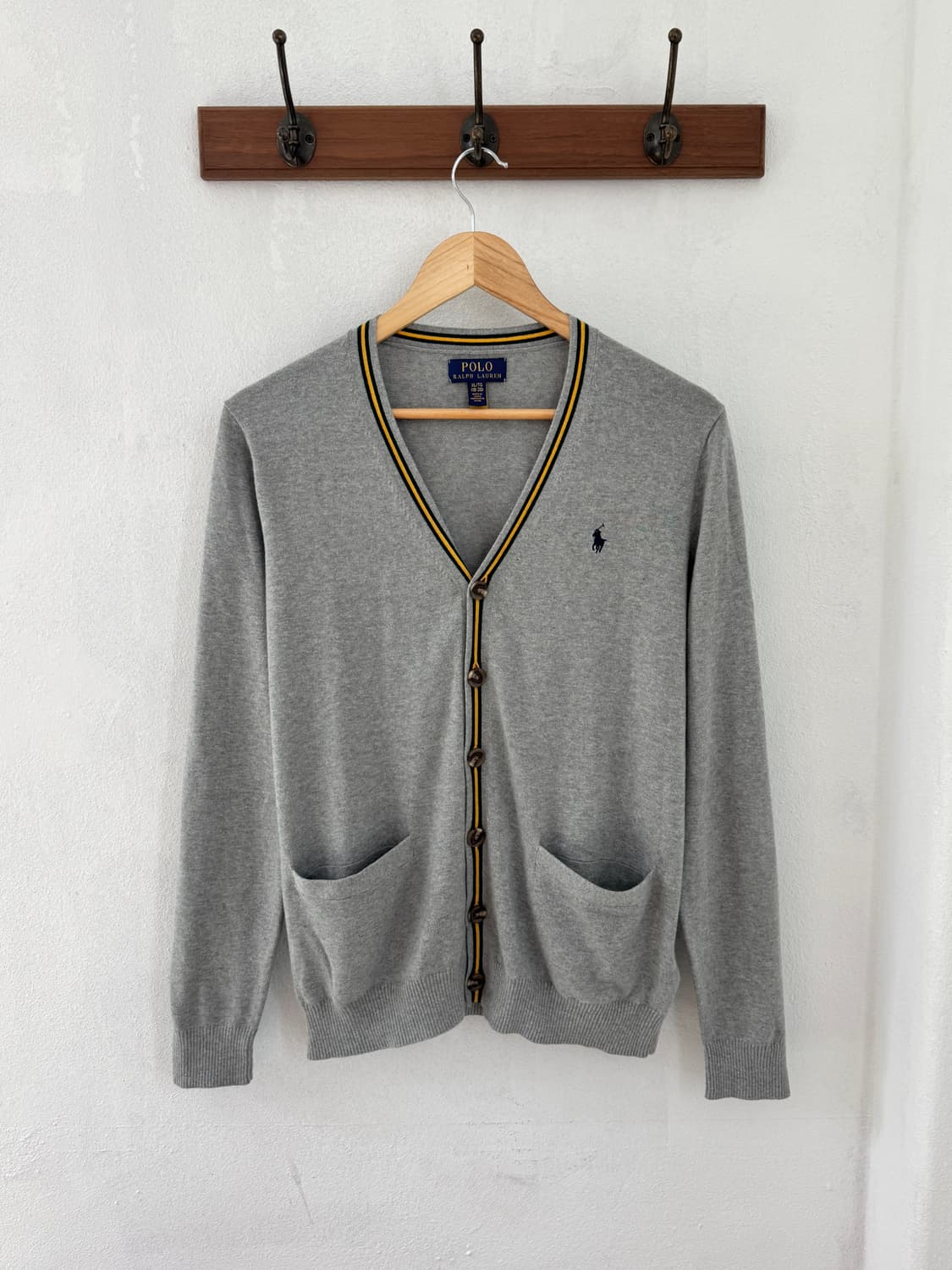 폴로 그레이 가디건 QR 신형 상품이미지2
