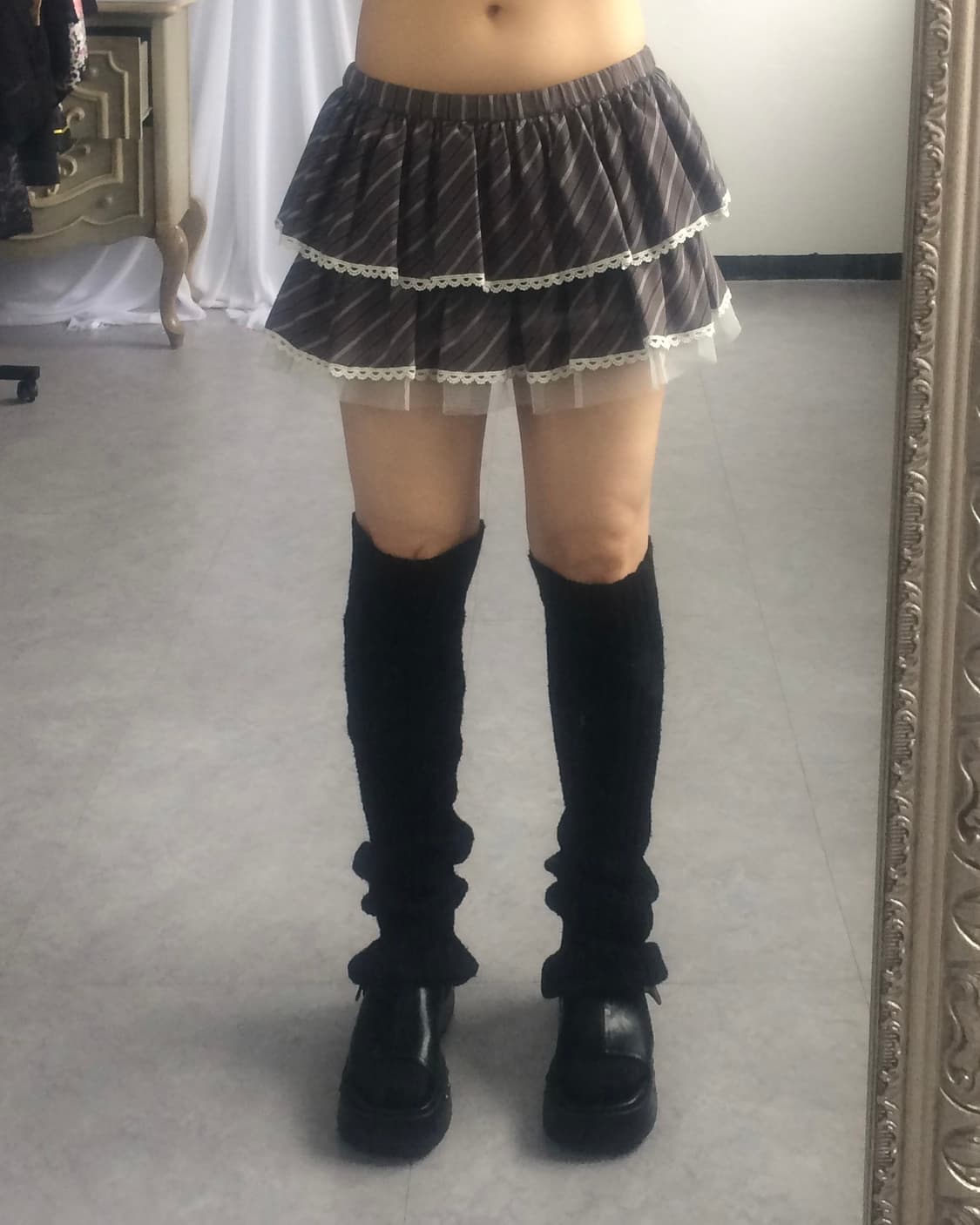Pattern point mini skirt 상품이미지3