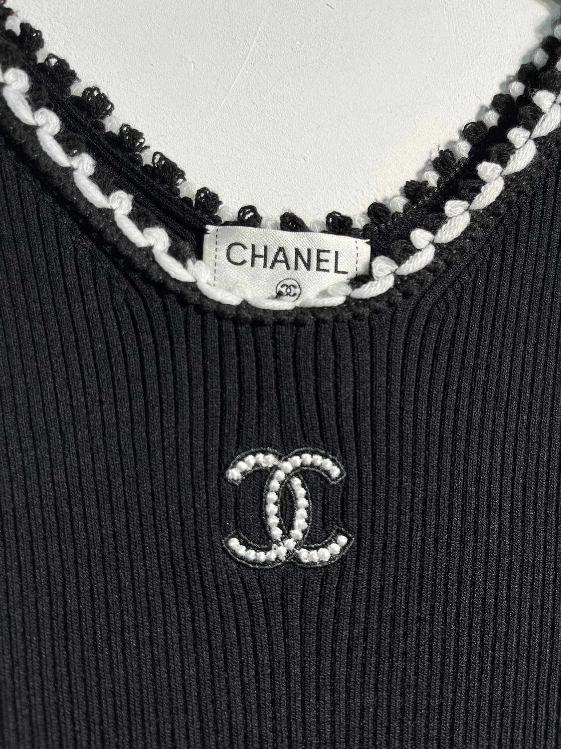 CHANEL 샤넬 로고 니트 미니원피스 s (정품) 상품이미지6