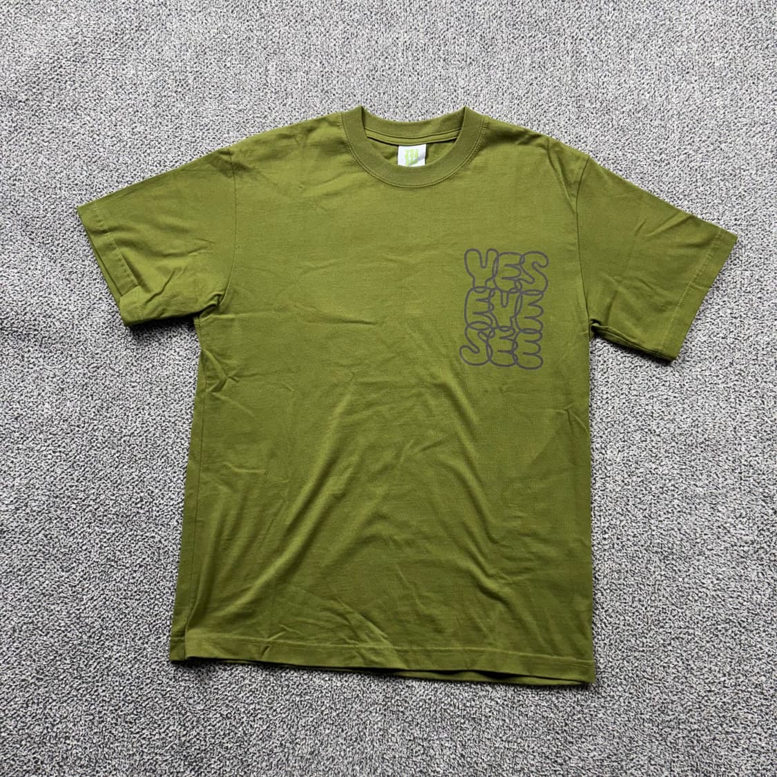 예스아이씨 빅로고 올리브 반팔티 상품이미지1