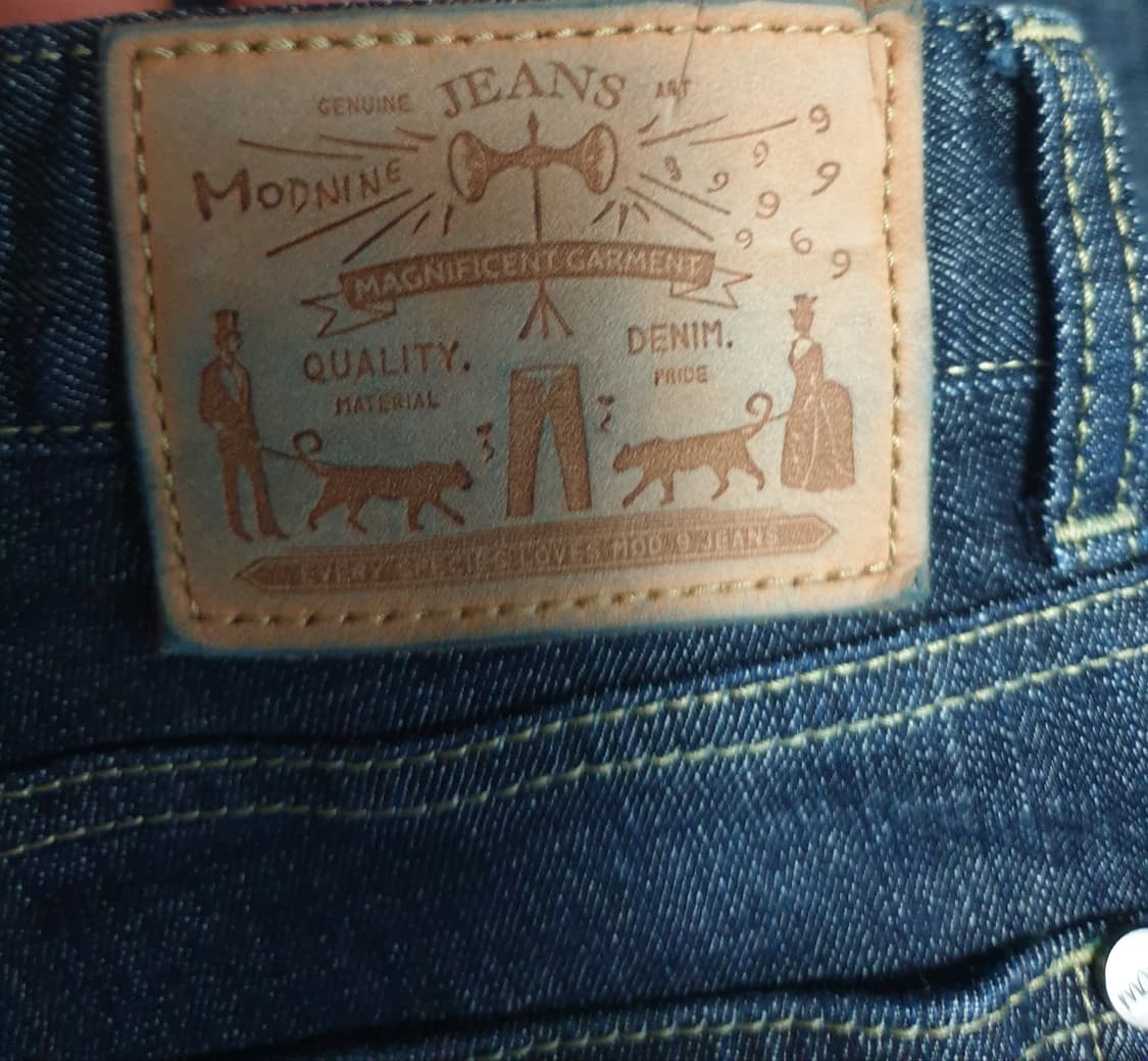 모드나인 MOD1 레귤러 스트레이트 소울인디고 생지 데님진 (32) 상품이미지5