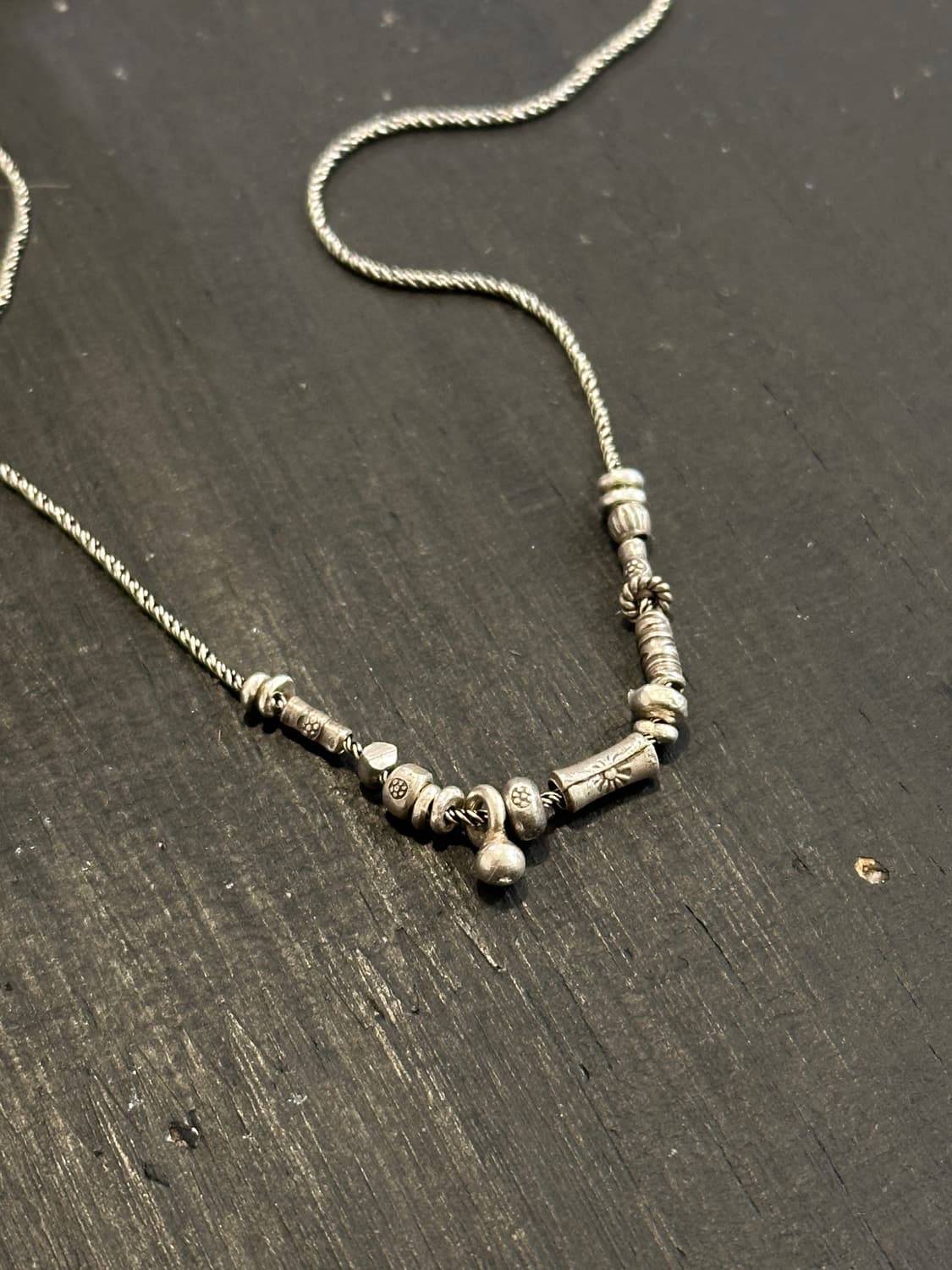 Musta karensilver mix necklace 상품이미지2