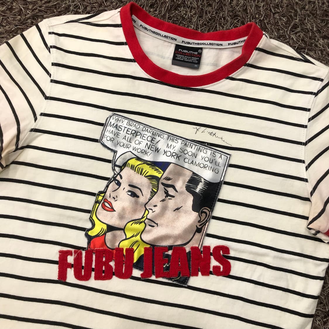 M 후부 로이 릭턴스타인 스트라이프 반팔 티셔츠 상품이미지2