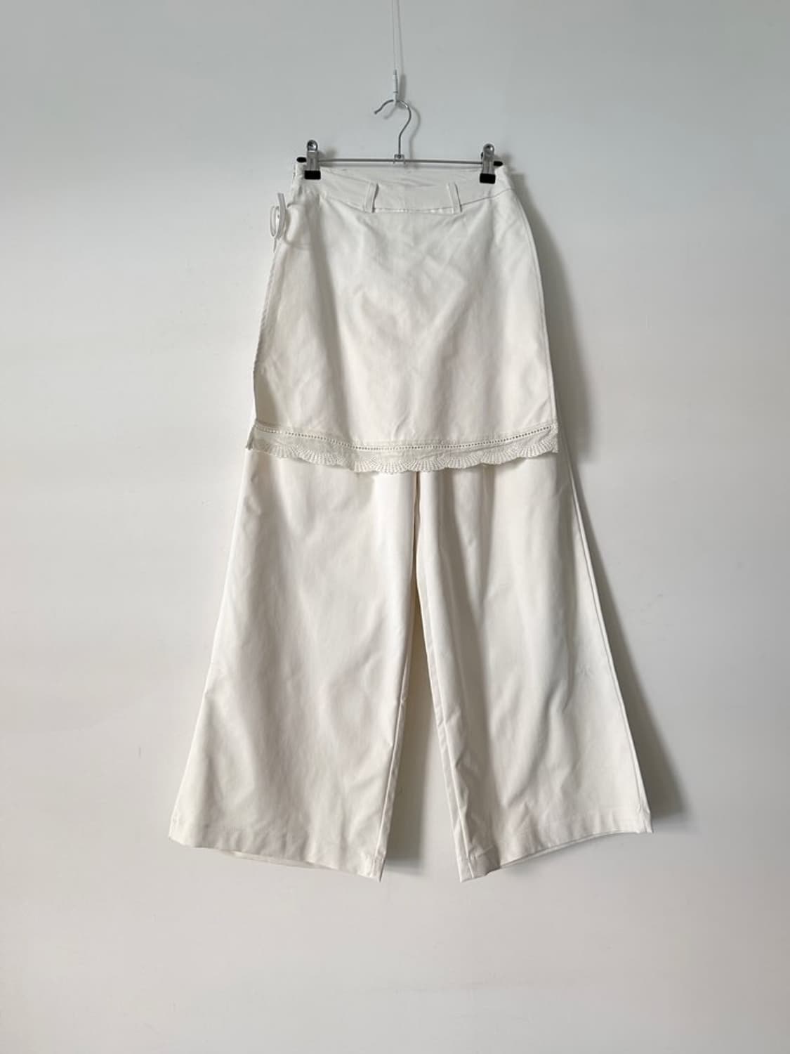 Lace wrap layered pants / ivory 상품이미지3