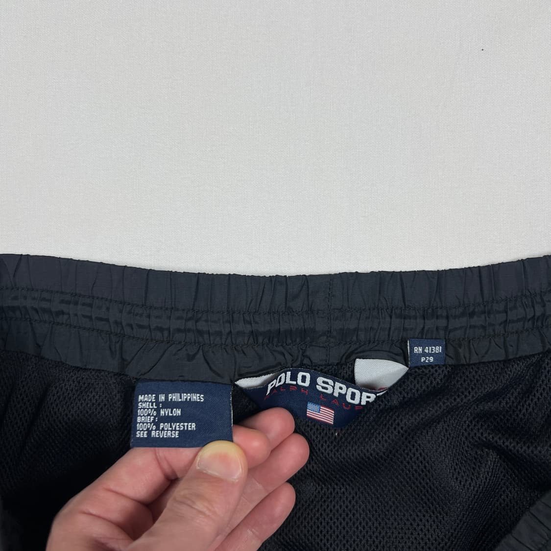 90‘s 폴로스포츠 polo sport 패치로고 스윔팬츠 반바지 상품이미지5