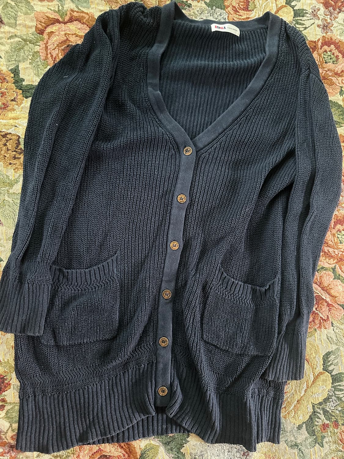 빈티지 네이비 가디건 드레스 상품이미지1