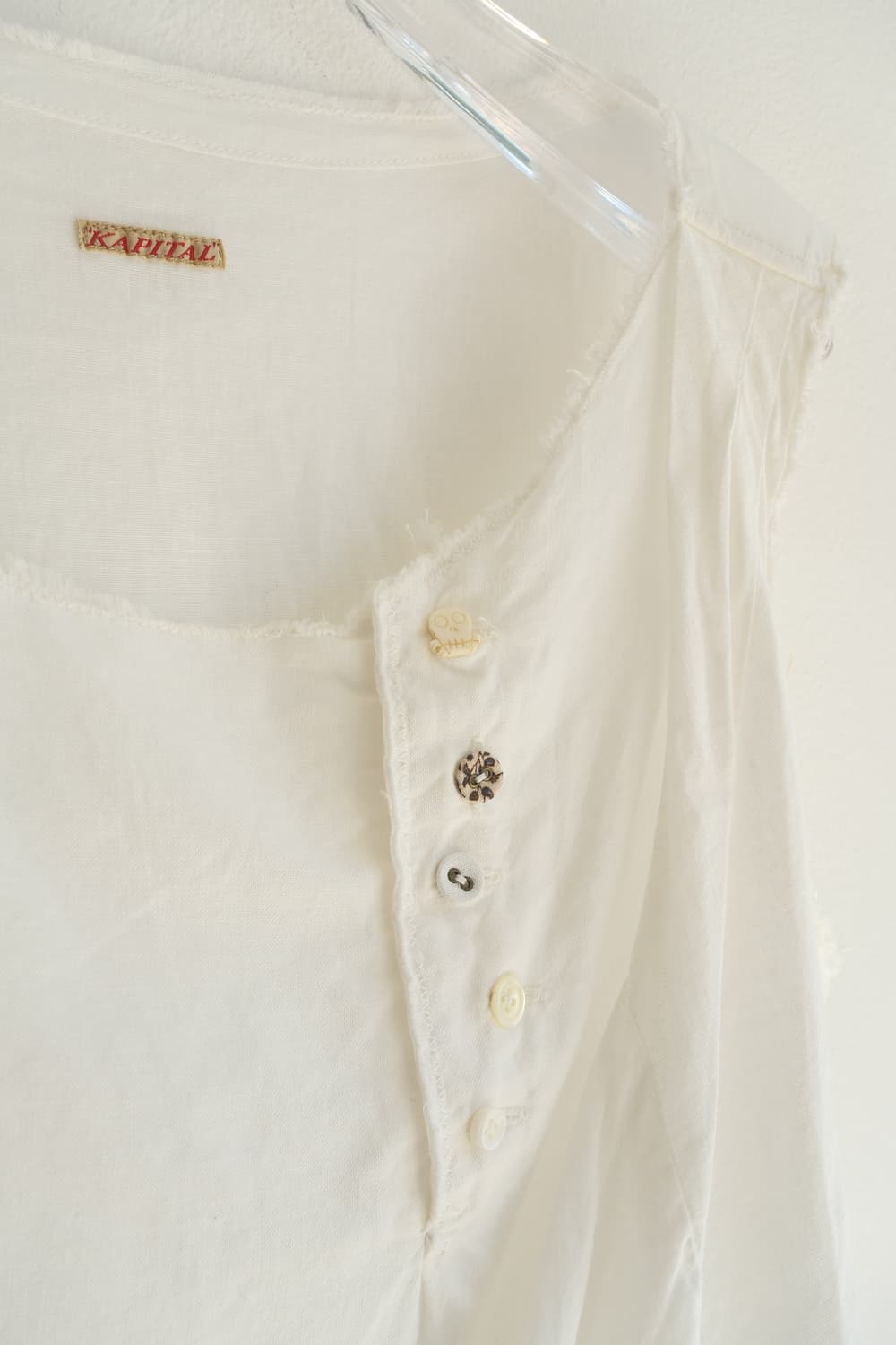 Skull button drape sleeveless 상품이미지8