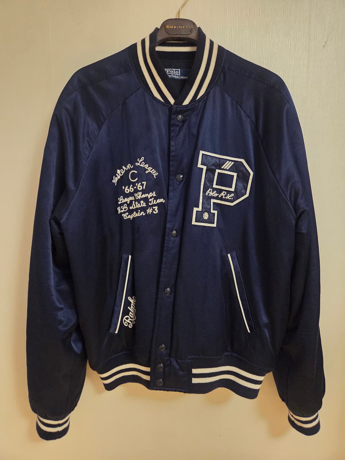 폴로 뉴욕 바시티 새틴 자켓 L 상품이미지2