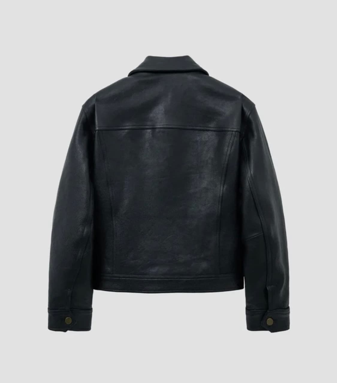 [50] 노이어 앤틱 카우 레더 가죽 트러커 자켓 블랙 렉토맛 상품이미지5