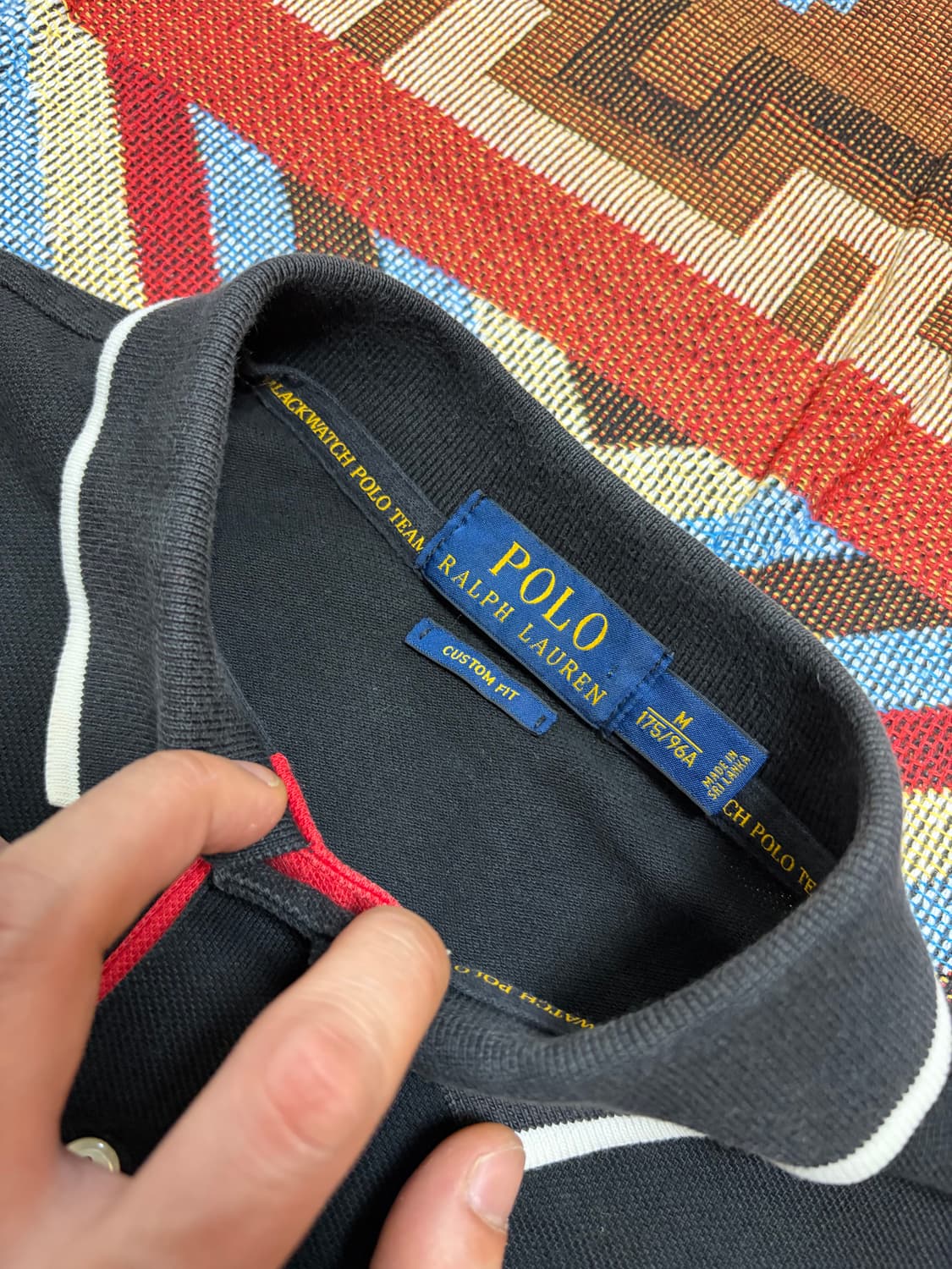 M) 폴로 빅포니 블랙와치 카라티 치프키프 상품이미지4