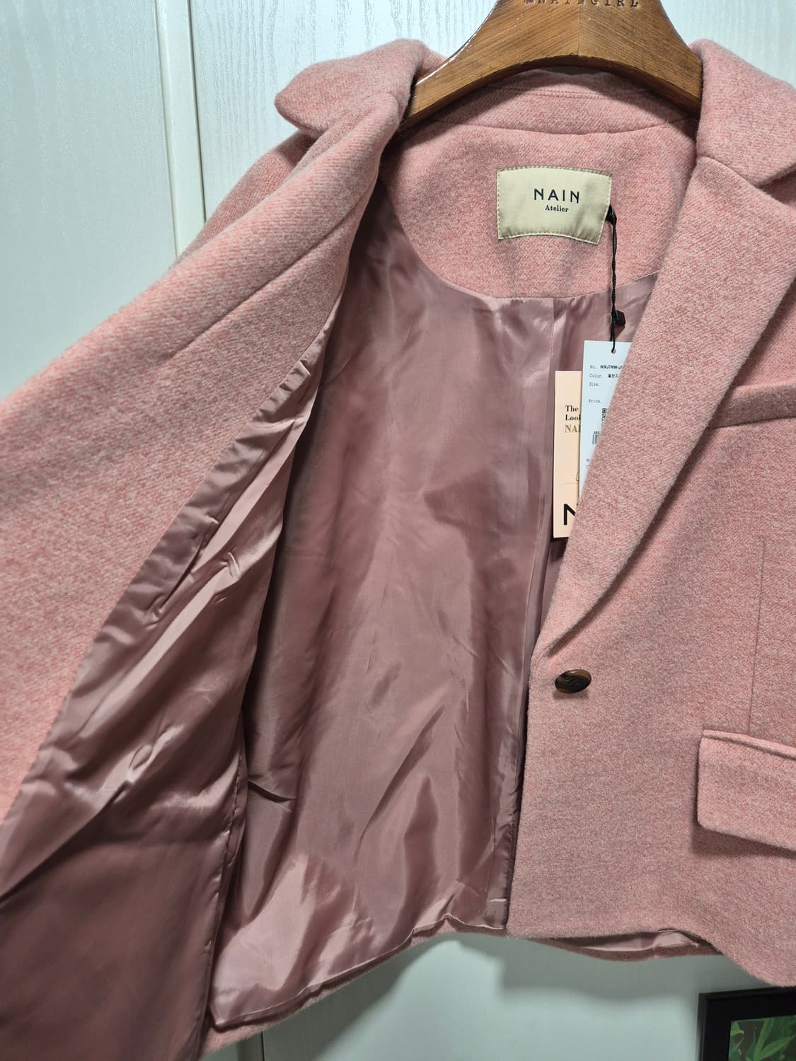 (타임세일)(새상품)NAIN 나인 핑크 크롭 자켓 상품이미지5