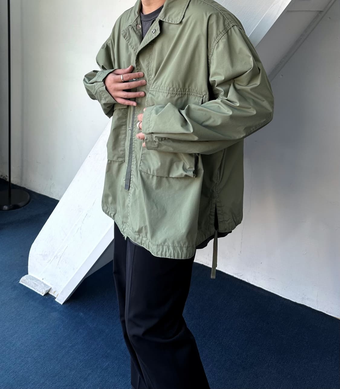 Military 2way zip BIG blouson 상품이미지9