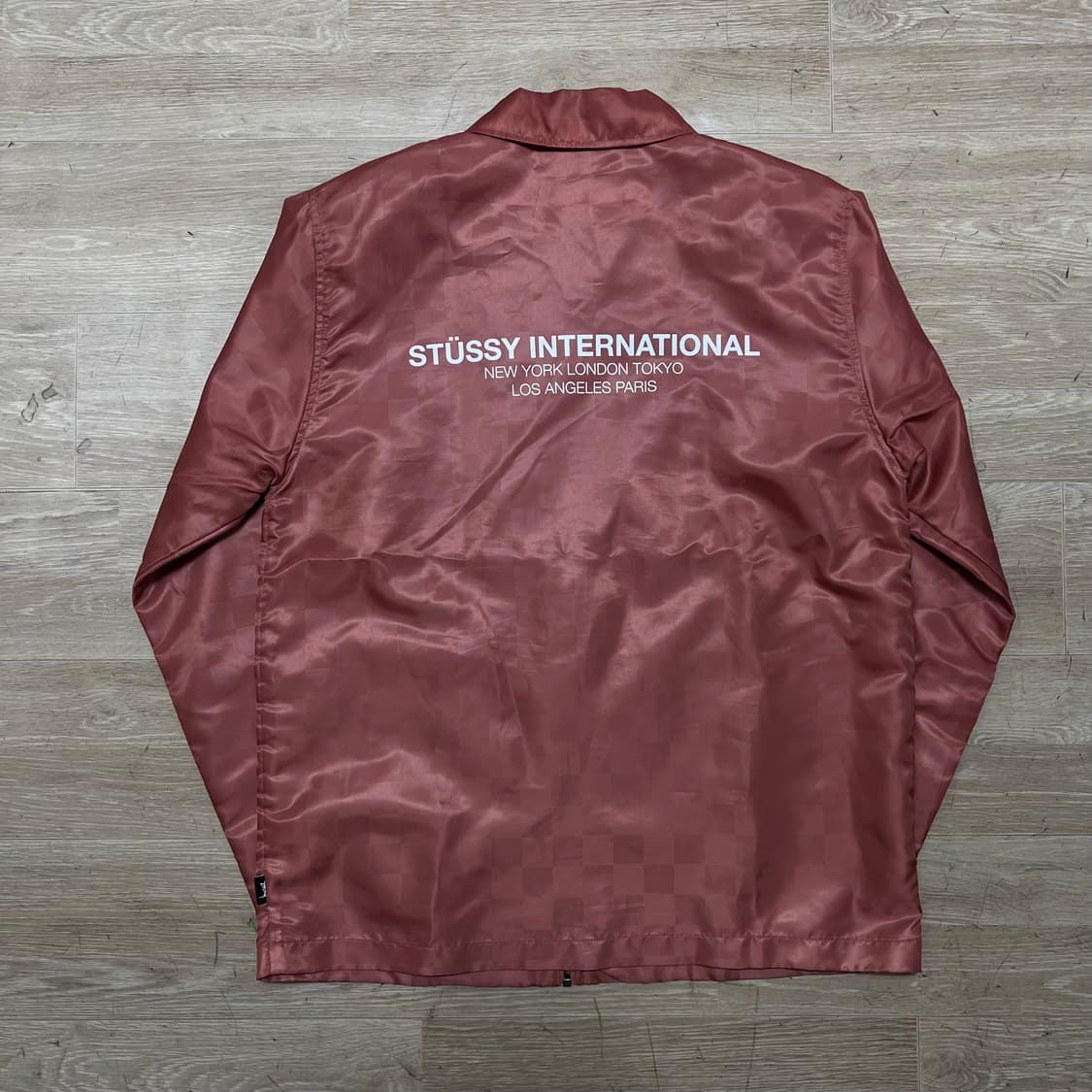 스투시 인터내셔널 백로고 체크 코치자켓 [톤다운 핑크/로즈] L/100 상품이미지4