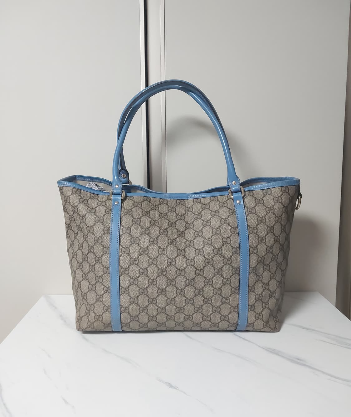 [정품] 구찌 PVC 조이 쇼퍼백 숄더백 블루 상품이미지5