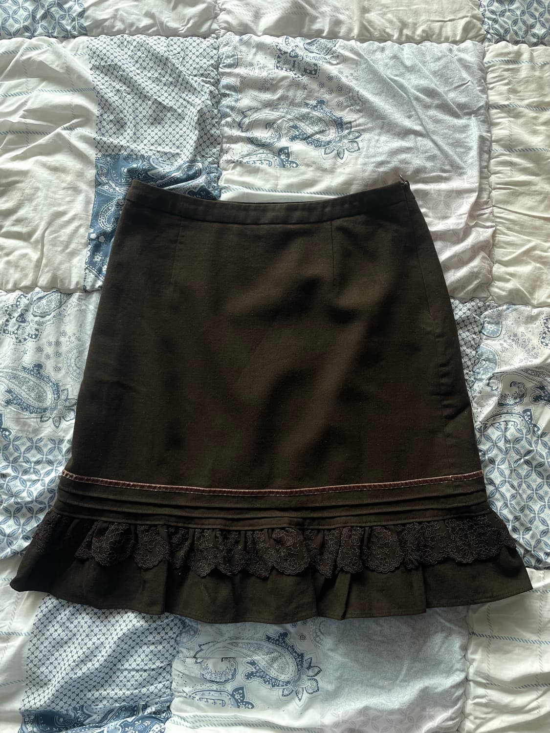 빈티지 레이스 미디스커트 상품이미지1