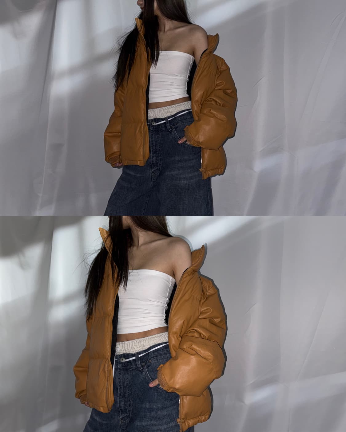 GU 레더 패딩 상품이미지1