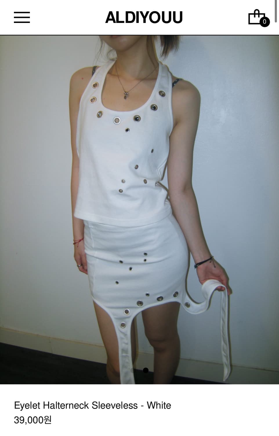 Aldiyouu eyelet halterneck sleeveless 상품이미지1