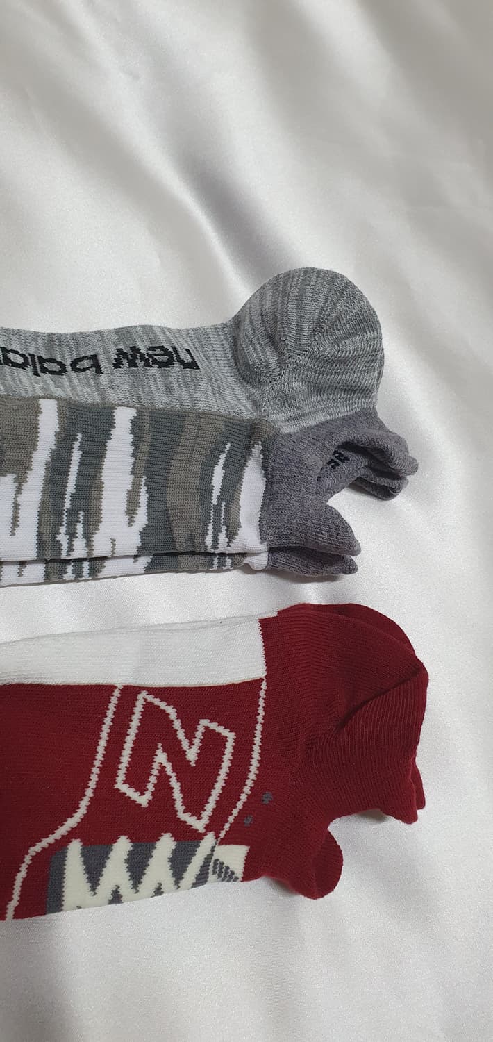 그레이 레드 뉴발란스 숏 단목 양말 상품이미지5