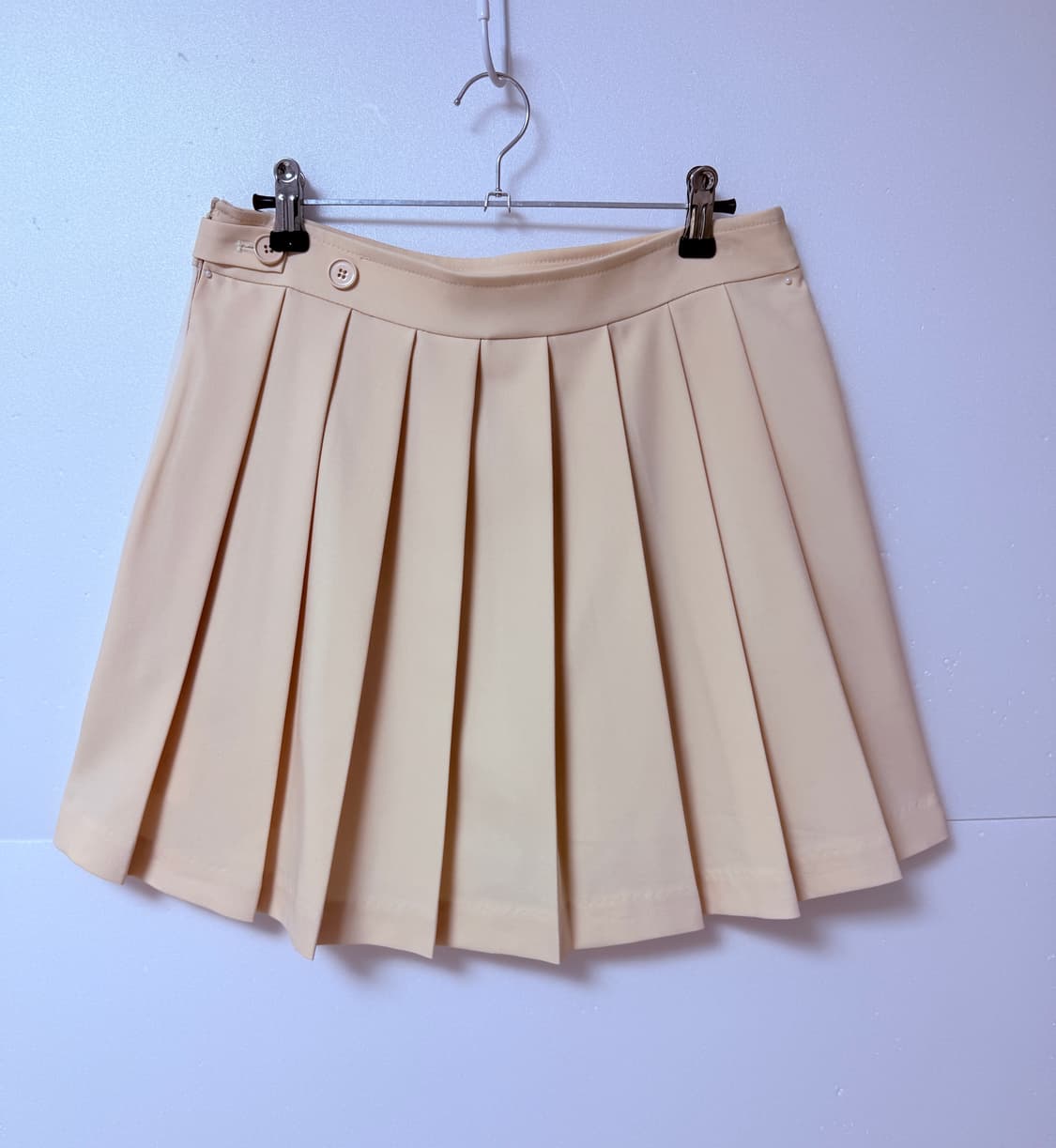 데일리쥬드 플리츠 스커트 베이지 테니스룩 속바지 일체형 M 상품이미지3