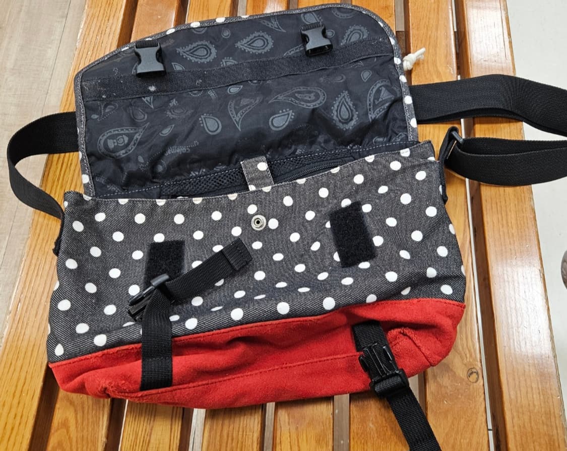 JPN 일본 콜맨 데님 도트 크로스백/땡땡이 모리걸 00's 상품이미지4