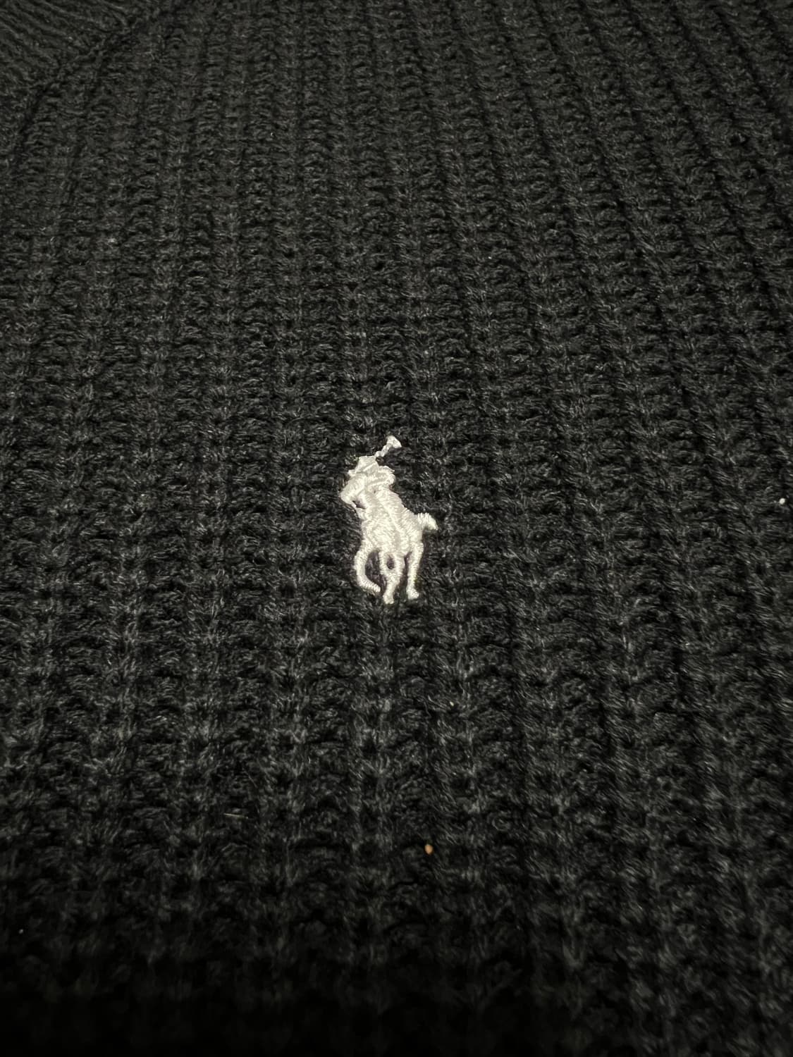 랄프로렌 와플 니트 스웨터 블랙 / 클래식로고 상품이미지5